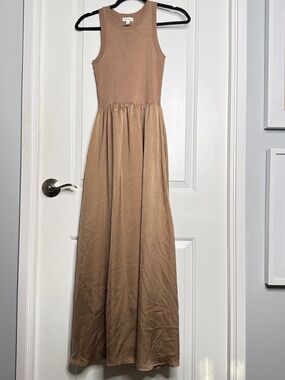 BLU PEPPER ribbed top/satin bottom dress Sz M
